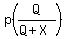 p%28Q%2F%28Q%2BX%29%29