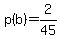 p%28b%29=2%2F45