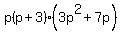 p%28p+%2B+3%29%283p%5E2+%2B+7p%29