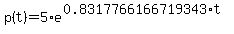p%28t%29=5%2Ae%5E%280.8317766166719343%2At%29