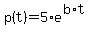 p%28t%29=5%2Ae%5E%28b%2At%29
