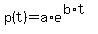 p%28t%29=a%2Ae%5E%28b%2At%29