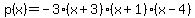 p%28x%29=-3%28x%2B3%29%28x%2B1%29%28x-4%29