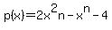 p%28x%29=2x%5E2n-x%5En-4