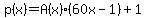 p%28x%29=A%28x%29%2A%2860x-1%29%2B1