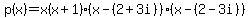 p%28x%29=x%28x%2B1%29%28x-%282%2B3i%29%29%28x-%282-3i%29%29