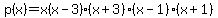 p%28x%29=x%28x-3%29%28x%2B3%29%28x+-1%29%28x%2B1%29