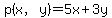 p%28x%2Cy%29=5x%2B3y