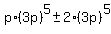 p%2A%283p%29%5E5+%2B-+2%283p%29%5E5