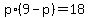 p%2A%289-p%29=18