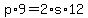 p%2A9=2%2As%2A12