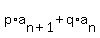 p%2Aa%5Bn%2B1%5D%2Bq%2Aa%5Bn%5D