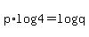 p%2Alog%284%29=log%28q%29