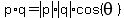 p%2Aq=abs%28p%29abs%28q%29cos%28theta%29