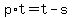 p%2At+=+t-s