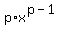 p%2Ax%5E%28p-1%29