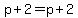 p%2B2=p%2B2