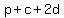 p%2Bc%2B2d