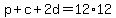 p%2Bc%2B2d=12%2A12