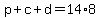 p%2Bc%2Bd=14%2A8