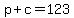 p%2Bc=123