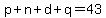 p%2Bn%2Bd%2Bq=43