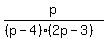 p%2F%28%28p-4%29%282p-3%29%29