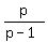 p%2F%28p-1%29