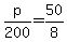 p%2F200=50%2F8