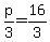 p%2F3=16%2F3