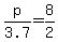p%2F3.7+=+8.0%2F2