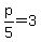 p%2F5=3