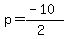 p=%28-10%29%2F%282%29