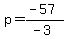 p=%28-57%29%2F%28-3%29