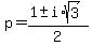 p=%281%2B-+i%2Asqrt%283%29%29%2F2