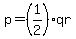 p=%281%2F2%29qr+