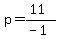 p=%2811%29%2F%28-1%29