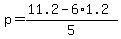 p=%2811.2-6%2A1.2%29%2F5