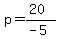 p=%2820%29%2F%28-5%29