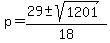 p=%2829%2B-sqrt%281201%29%29%2F18