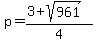 p=%283%2B+sqrt%28961%29%29%2F4