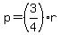 p=%283%2F4%29r