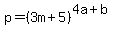 p=%283m%2B5%29%5E%284a%2Bb%29