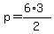 p=%286%2A3%29%2F2