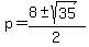p=%288%2B-+sqrt%2835%29%29%2F2