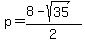 p=%288-+sqrt%2835%29%29%2F2