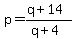 p=%28q%2B14%29%2F%28q%2B4%29