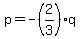 p=-%282%2F3%29q