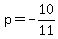 p=-10%2F11