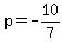 p=-10%2F7